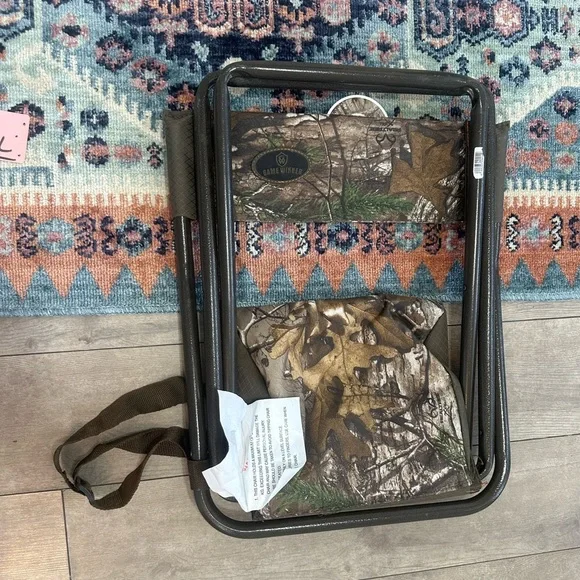 New Realtree Youth Portable Chair Stool With Back Camo Camouflage Folding Chair - Picture 10 of 10